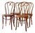 Vintage Thonet Sweetheart Bentwood Cane Bistro Cafe Chairs--Set of 4 For Sale