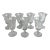 1940's Dolly Madison Rose Etched Crystal Glasses by Heisey - Set of 7 For Sale