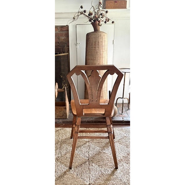 Early Bentwood European Arts and Crafts Chair With a Carved Back Splat For Sale - Image 4 of 12