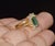 Certified Natural 2.73cts Diamond Emerald 18k Gold Dinner Halo Ring For Sale - Image 9 of 14