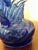 Vintage Hand-Blown Cobalt Blue Glass Pitcher With Matching Saucer For Sale - Image 4 of 9
