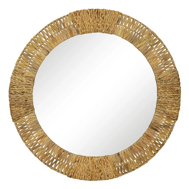 Folha Round Mirror in Natural For Sale In Cincinnati - Image 6 of 6
