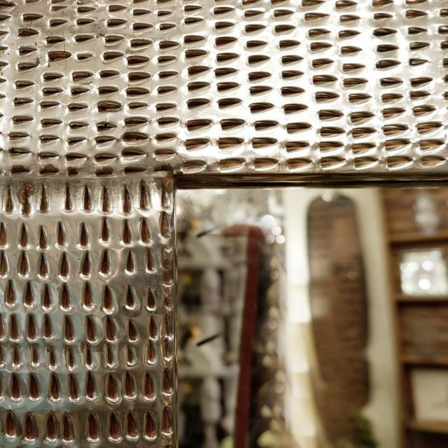 Mid-Century Italian Perforated Metal Mirror For Sale - Image 3 of 12