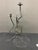 This item is a vintage brutalist-style metal candelabra, often attributed to Danish designer Laurids Lønborg from the...