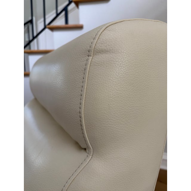 Modern Contemporary Lounge Chair by Opulence Home in Cream Upholstery For Sale In Houston - Image 6 of 10