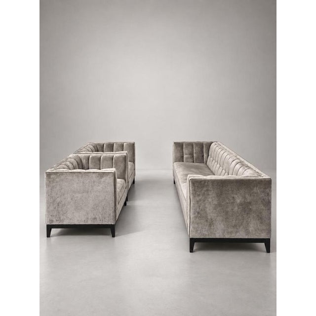 Gray 3-Seater Sofa and Armchairs from Charrell Torino, Set of 3 For Sale - Image 8 of 8