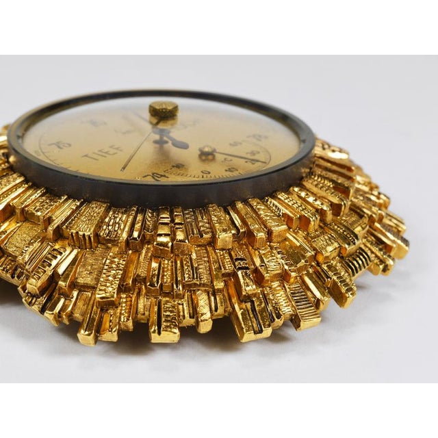 Sunburst Golden Brass Wall Weather Station, 1950s For Sale - Image 4 of 15