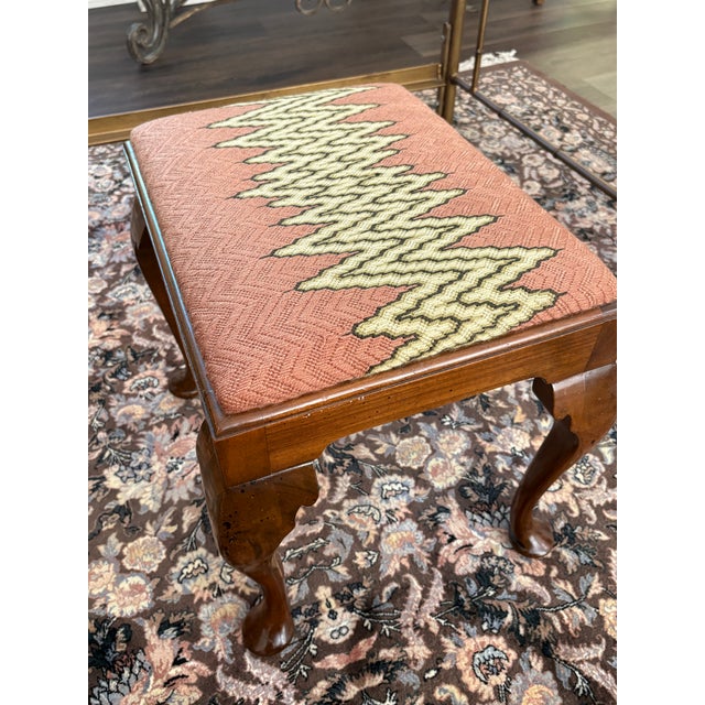 Queen Anne Style Mahogany Footstool For Sale - Image 6 of 6
