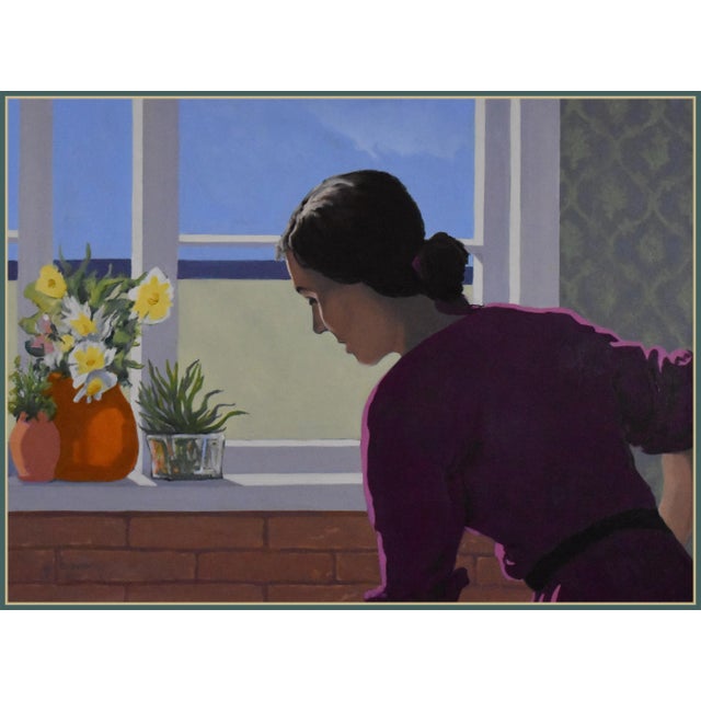 Rear Window Ii' an Original Painting in Oil by American Expressionist George Brinner For Sale