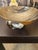 Exquisite hand carved horn bowl. Matching carved bone handles and base complete the design and elevate this decorative...