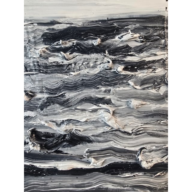 Abstract 14.2" by 18.9" Original Abstract Landscape, Oil Painting by Diane Grant - Unframed For Sale - Image 3 of 5