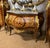 French French Louis XV Commode With Floral Marquetry, Marble Top & Ornate Gilt Bronze Mounts For Sale - Image 3 of 4