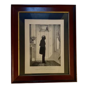 Mid 19th Century William Henry Harrison Framed Silhouette Print by William Brown Kellogg