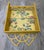 1950s Wall Display Vintage 1950's Yellow Floral Bathroom Kitchen Towel Holder For Sale - Image 5 of 9