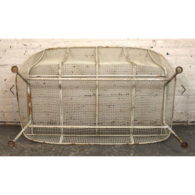 White Mid 20th Century Russell Woodard 'Sculptura' Wire Sofa, Attributed For Sale - Image 8 of 8