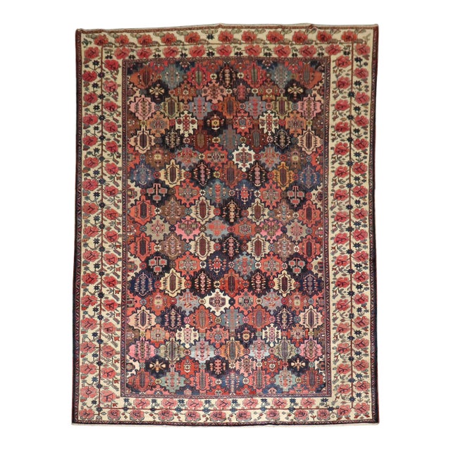 Antique Zabihi Collection Large Persian Bakhtiari Rug - 11'9" x 16'5" For Sale