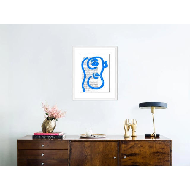 Contemporary Jolene by Virginia Chamlee in White Frame, Small Art Print For Sale - Image 3 of 4