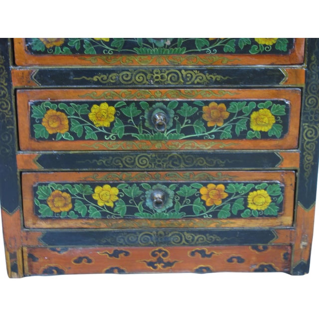 Late 19th Century Tibetan Chest With 6 Drawers For Sale - Image 4 of 12