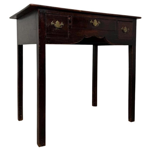 Antique English Oak Writing Table, 1700s For Sale - Image 4 of 12