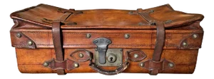 Petite Edwardian Leather Suitcase