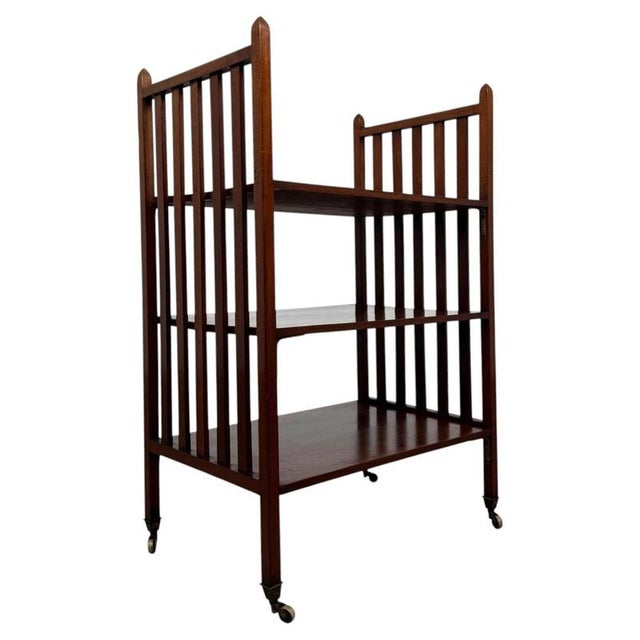 Early 20th Century Antique English Mahogany Bookcase For Sale - Image 4 of 9