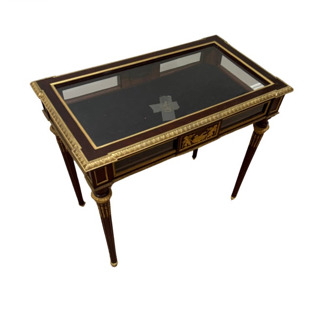 French Louis XVI Style Vitrine Table For Sale - Image 3 of 5