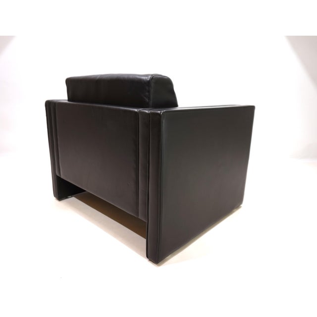 Animal Skin Knoll Studio Line Leather Armchair by Jürgen Lange from Walter Knoll / Wilhelm Knoll, 1970s For Sale - Image 7 of 18