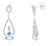 Contemporary Aquamarine Drop Earrings With Diamonds- a Pair For Sale