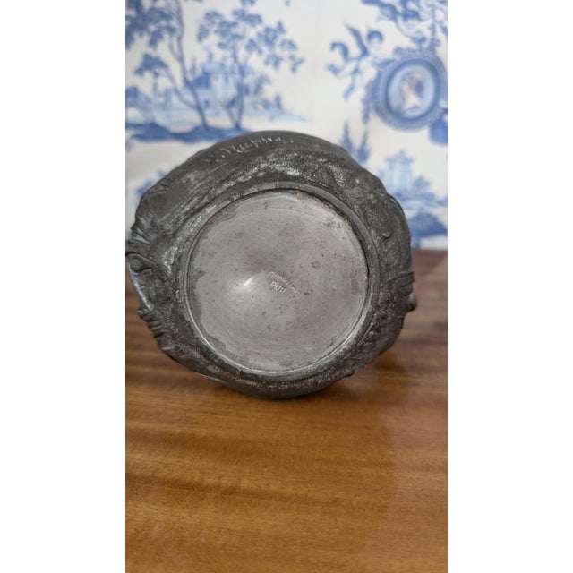 Metal Art Nouveau Pewter Pitcher by Henri Huppé, 1890 For Sale - Image 7 of 13