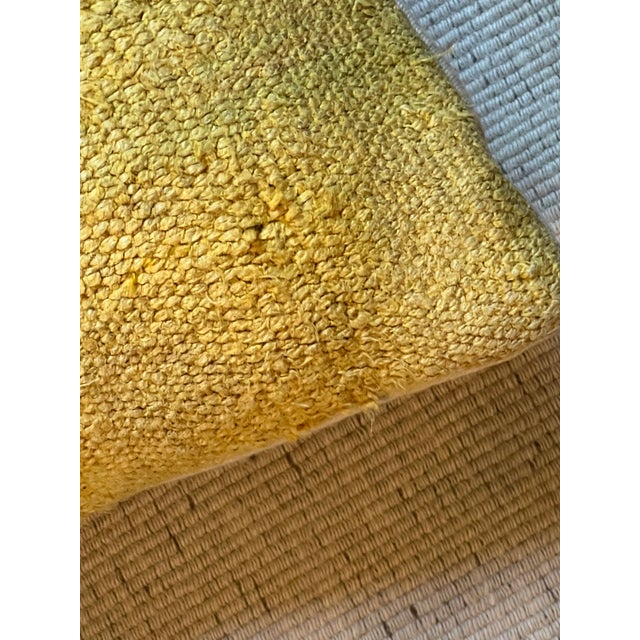 2010s Nickey Kehoe Yellow Floor Euro Decorative Accent Pillow For Sale - Image 5 of 5