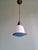 1920s Bauhaus Pendant Light in White Opaline and Blue Satin Glass, 1920s For Sale - Image 5 of 18