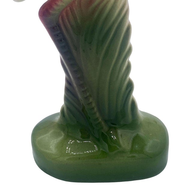 Pair of Mid 20th Century Matching Miniature Pink Flamingo Ceramic Tabletop Figure Statues For Sale - Image 11 of 13