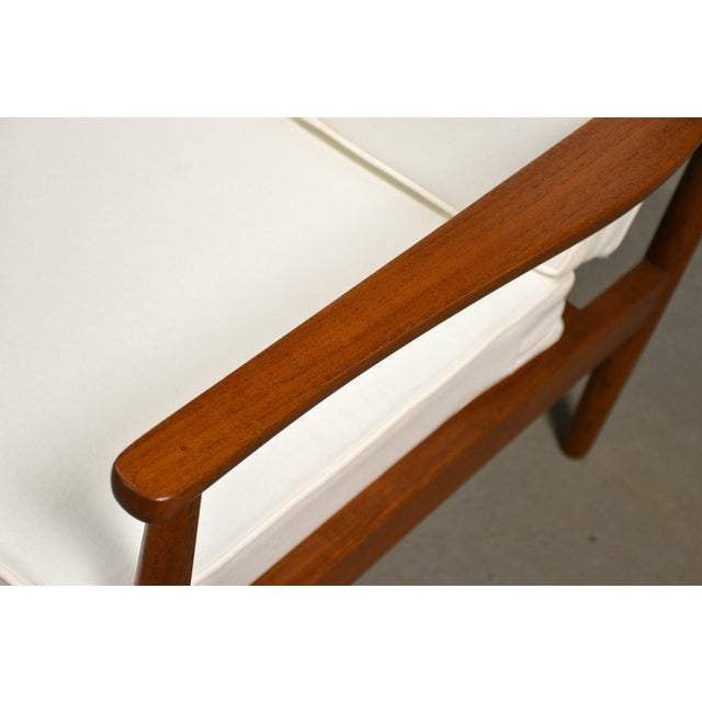 Wood 1950s Danish Modern Teak Loveseat Sofa For Sale - Image 7 of 8