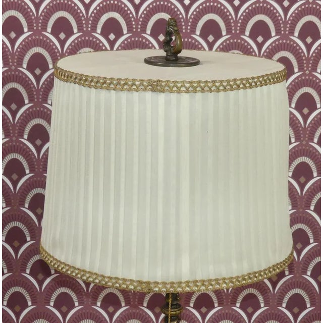 Gold Vintage Brass Table Lamp For Sale - Image 8 of 12