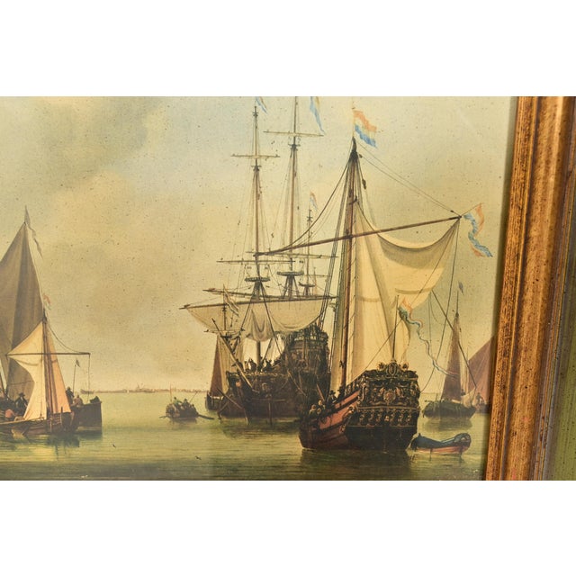 William Van De Velde "Ships in the Roads" Framed Print For Sale In South Bend - Image 6 of 13