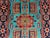 Turquoise Floral Geometric Tribal Wool Runner, 2'9" X 6'7" For Sale - Image 6 of 13