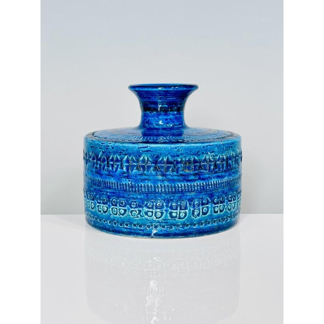 Rimini Blu Ceramic Vase from Bitossi, Italy, 1960s For Sale - Image 16 of 16
