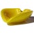 Murano Vintage Murano Bright Golden Yellow Gold Flecks Italian Art Glass Heart Shape Bowl Ashtray For Sale - Image 4 of 8