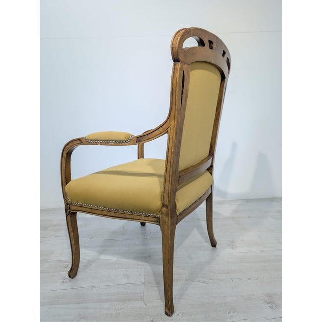 Art Nouveau Armchair Throne on Springs, 1890s For Sale - Image 14 of 18