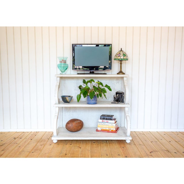 20th Century Regency French White Waterfall Shelving Unit, 1930s For Sale - Image 11 of 18