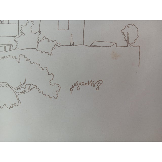 Modern Andreu Alfaro, Urban Landscape of Valencia, 1958, Ink Drawing For Sale - Image 3 of 5