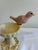 Mid-Century Modern Vintage Cast Iron Bird Feeder Decor With Pink Birds on Pedestal Base For Sale - Image 3 of 9