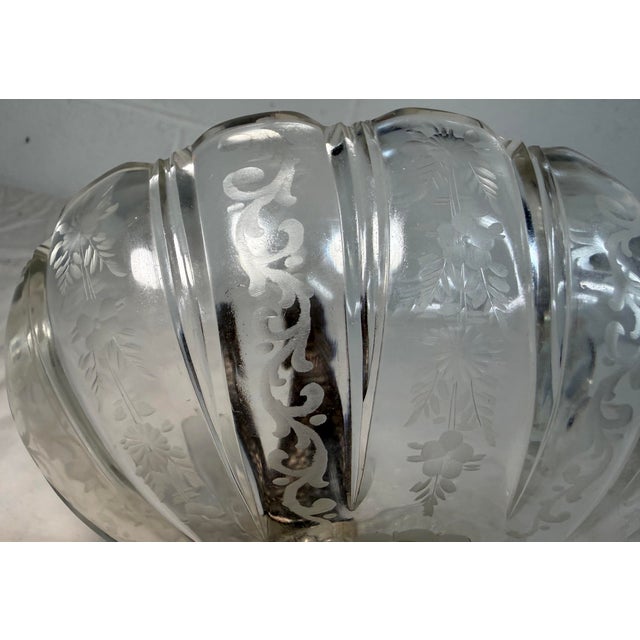 Antique 1800's Georg Roth & Co. Hanau German 800 Silver Cut Glass Swan Bowl For Sale - Image 12 of 17