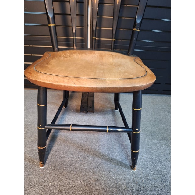 Stenciled Solid Maple Hitchcock side chair.