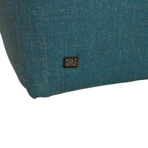 Grata 3-Seater Sofa and Ottoman in Petrol Blue Fabric from Rolf Benz, Set of 2 For Sale - Image 14 of 18