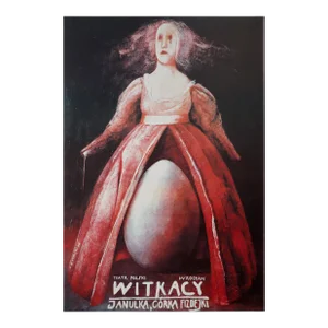1986 Polish Theatre Poster, Witkacy - Janulka, Corka Fizdejki (Janulka, Daughter of Fizdejko) - Sadowski