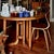 Round Mid-Century Danish Style Warm Wood Dining Table For Sale - Image 15 of 16