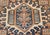 19th Century Heriz Karajeh Rug, Hand-Knotted Wool, Geometric Pattern, Blue & Green, 4x5 For Sale - Image 12 of 16