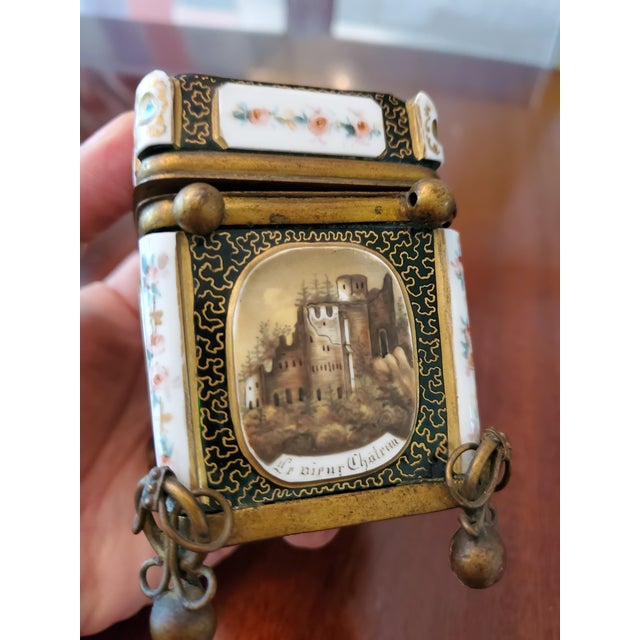 Mid 19th Century Antique Moser Bohemian Glass Overlay Jewel Box Casket For Sale - Image 4 of 8