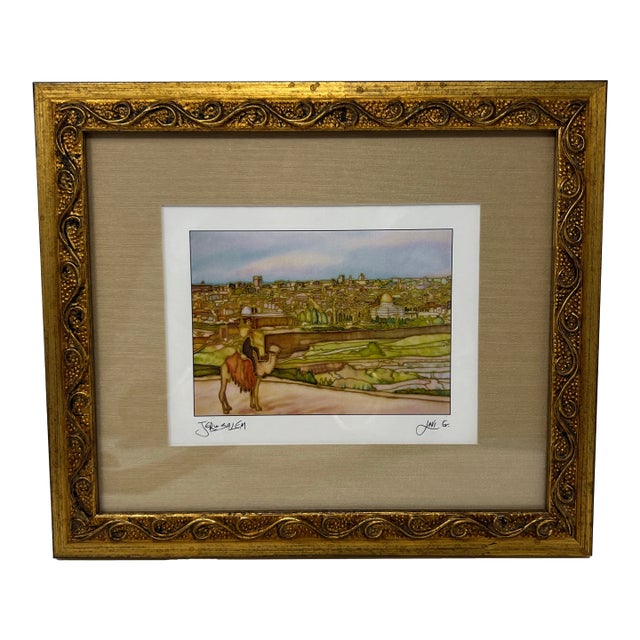 Framed Jerusalem Cityscape Print by Lavi Group, Made in Israel For Sale